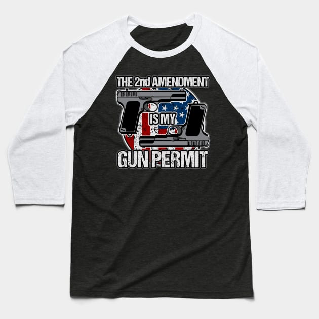 2nd Amendment Baseball T-Shirt by RadStar